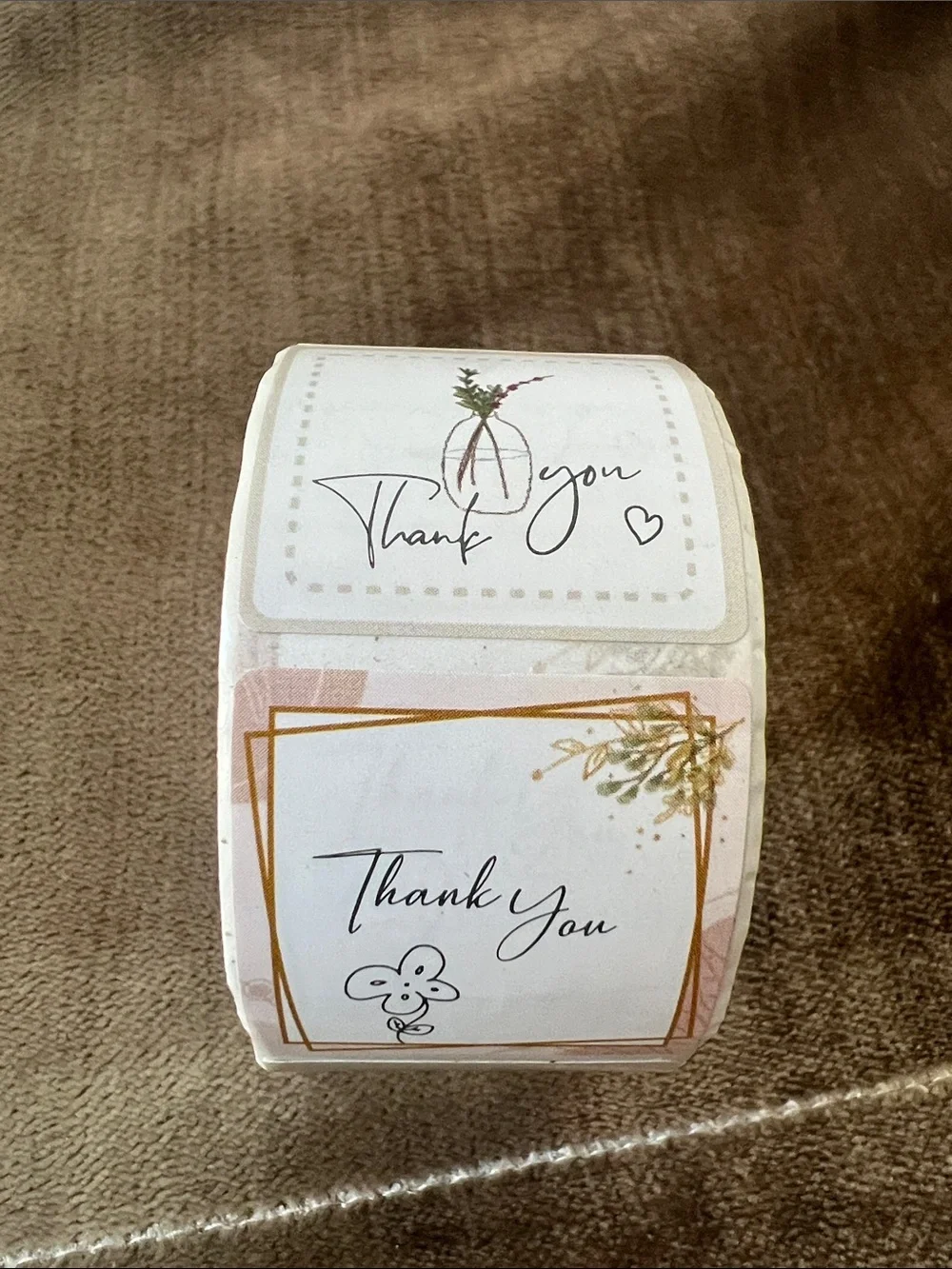 300 - Thank You floral Sticker Roll